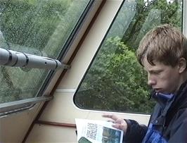 Ryan in the Cliff Railway at the Centre for Alternative Technology, Machynlleth